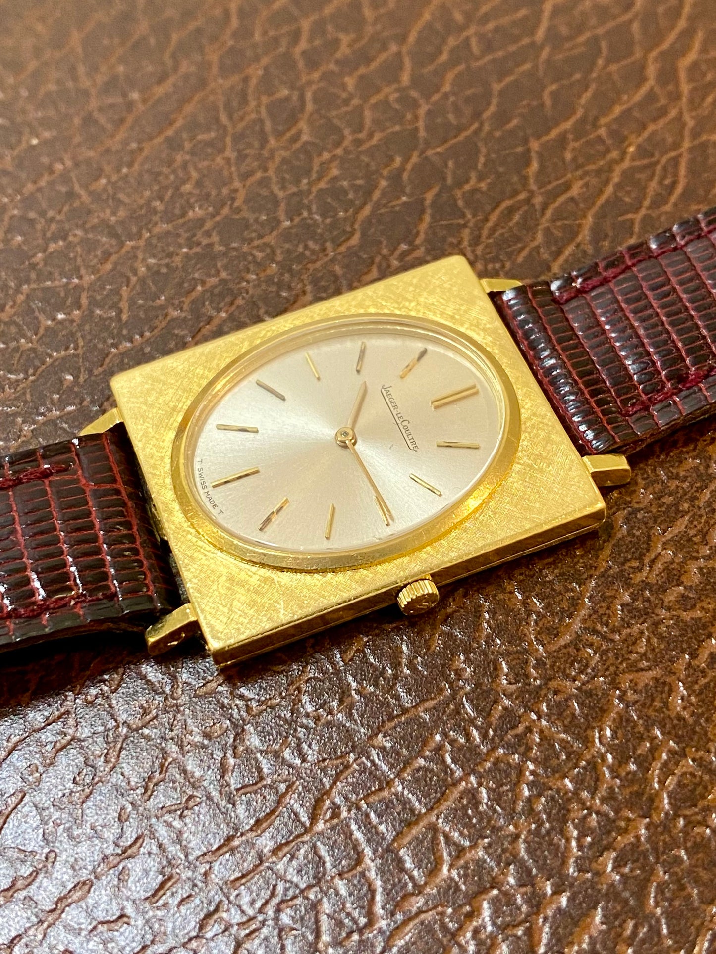 Jaeger-LeCoultre Montre Vintage 18k Or Jaune 750/1000 P838 Mécanique Rectangle 1960