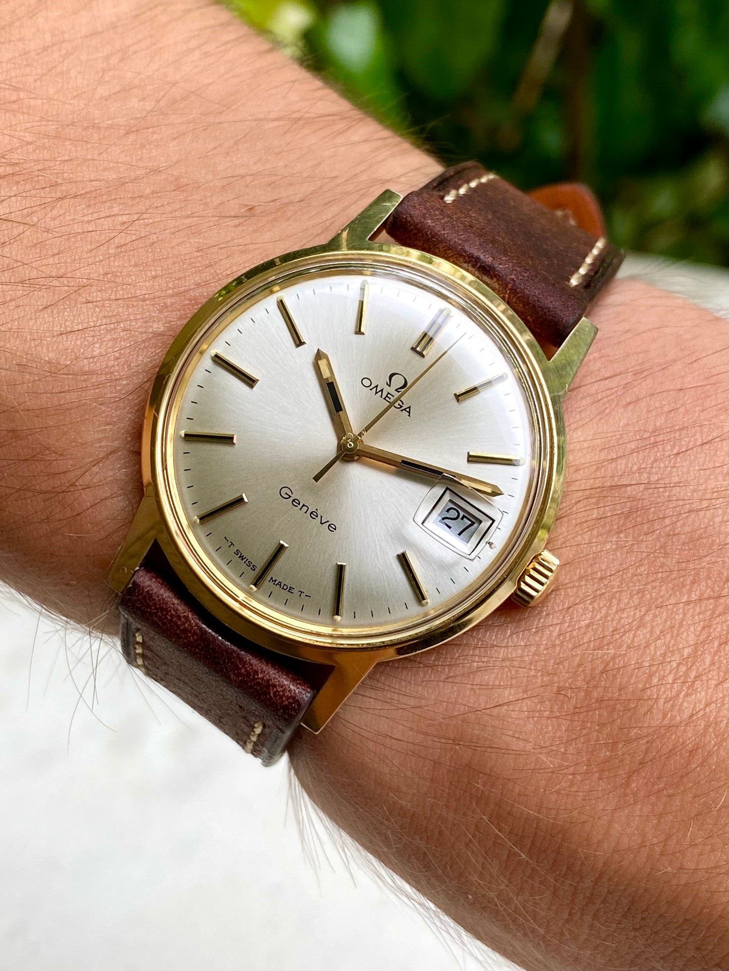 Omega Genève Montre Vintage Cal.613 Mécanique Ref. 136.070 Plaqué Or 1970