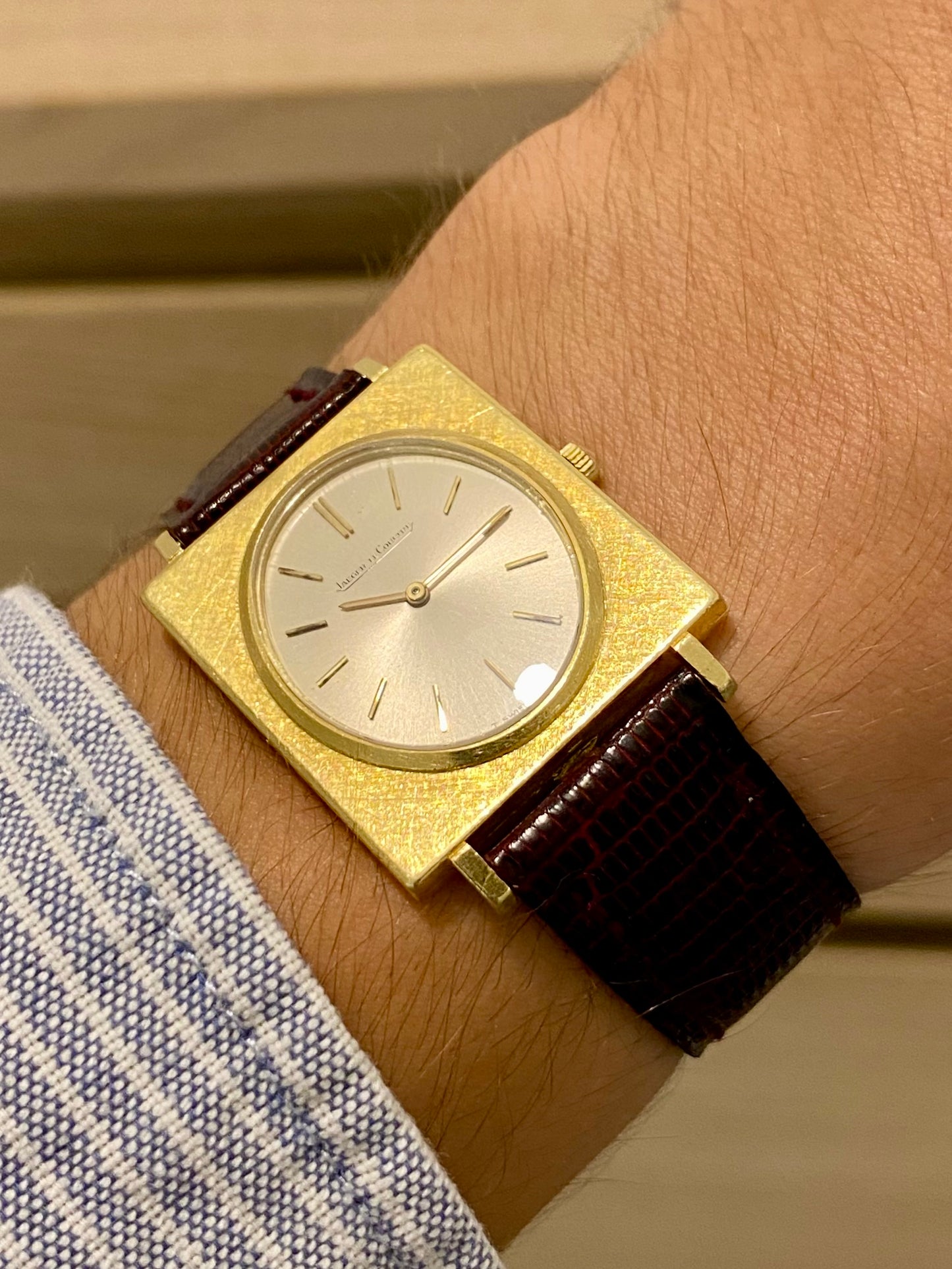 Jaeger-LeCoultre Montre Vintage 18k Or Jaune 750/1000 P838 Mécanique Rectangle 1960