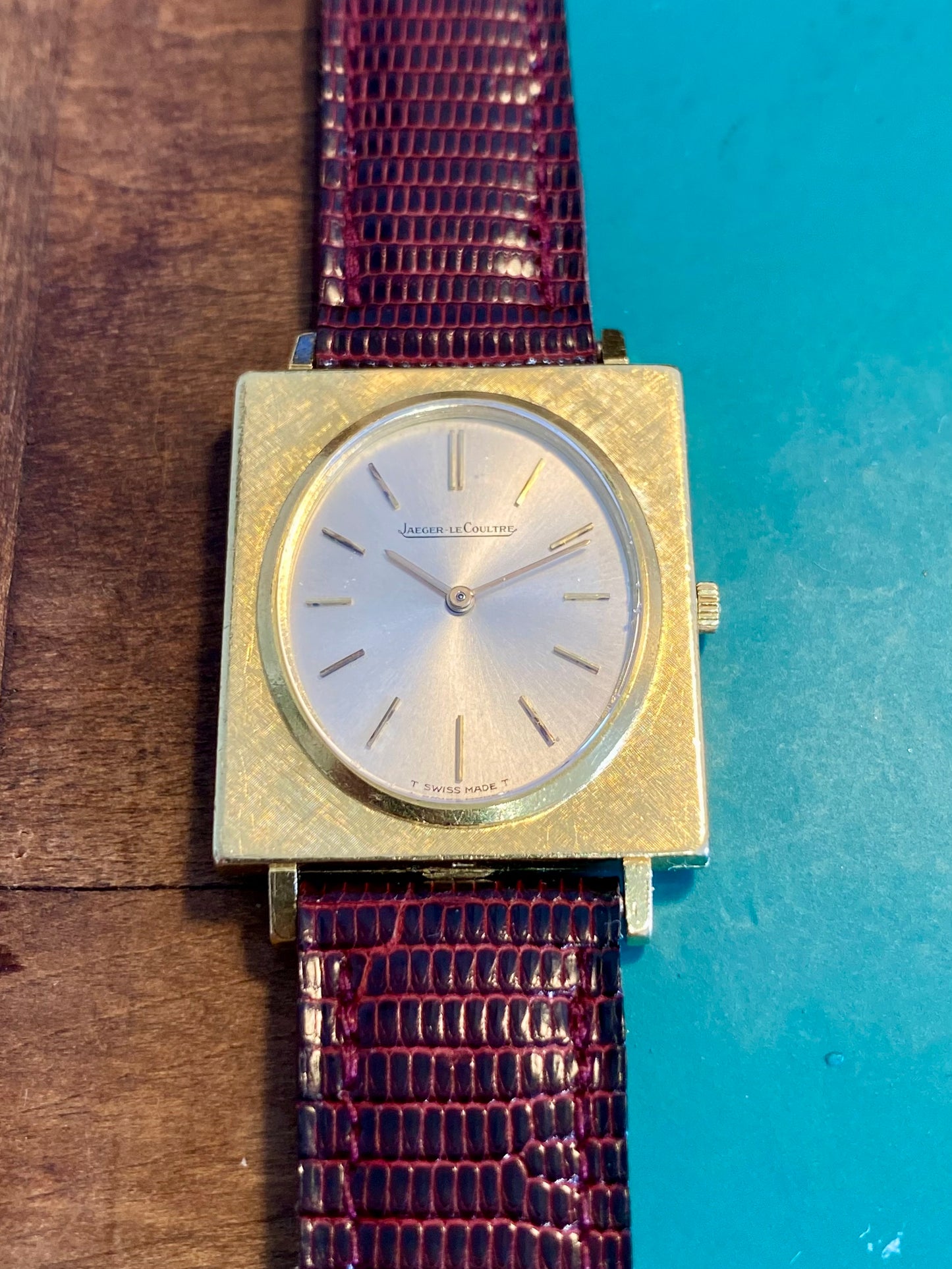 Jaeger-LeCoultre Montre Vintage 18k Or Jaune 750/1000 P838 Mécanique Rectangle 1960