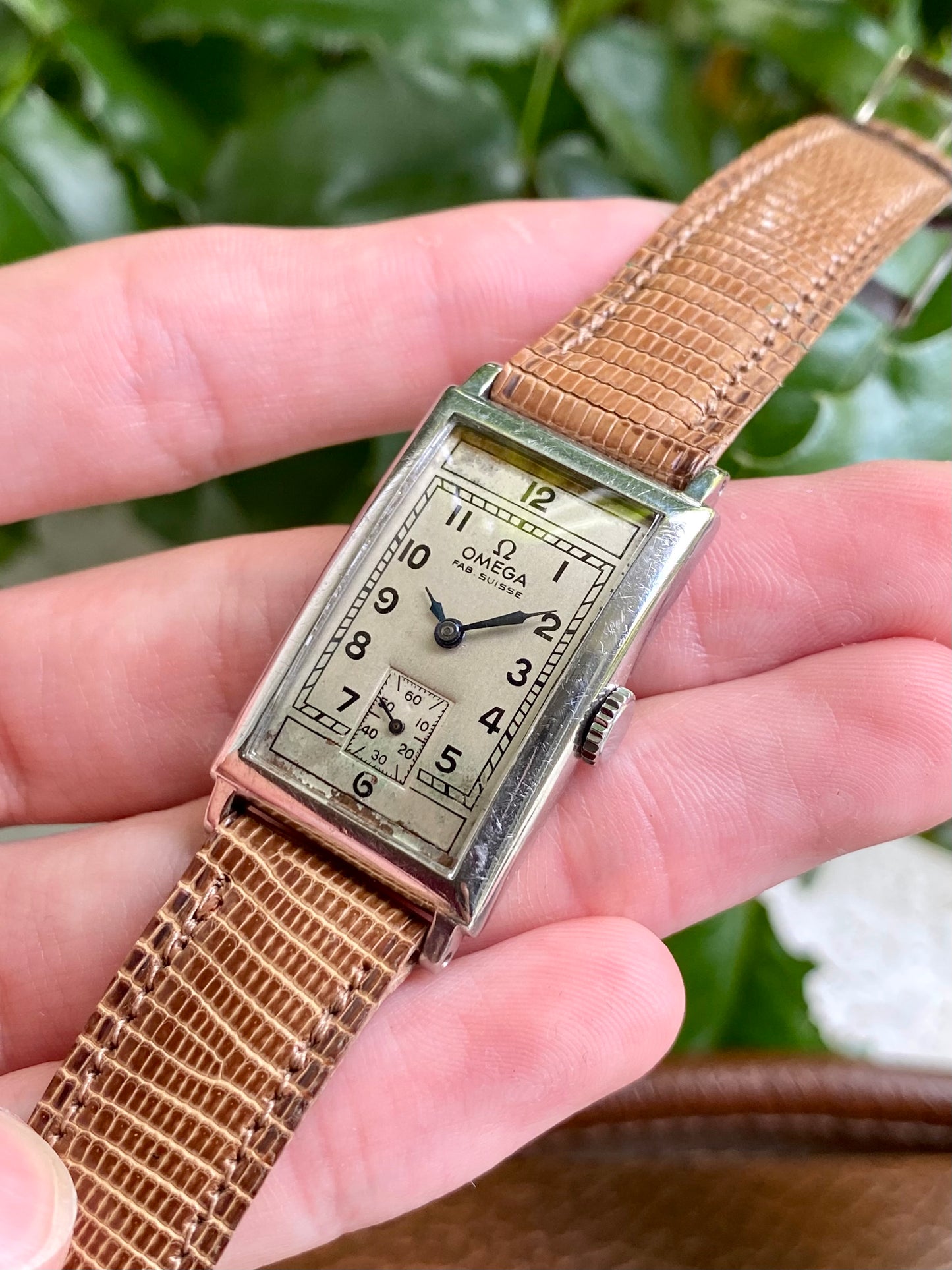 Omega T17 Montre Vintage Mécanique Rectangle 1936