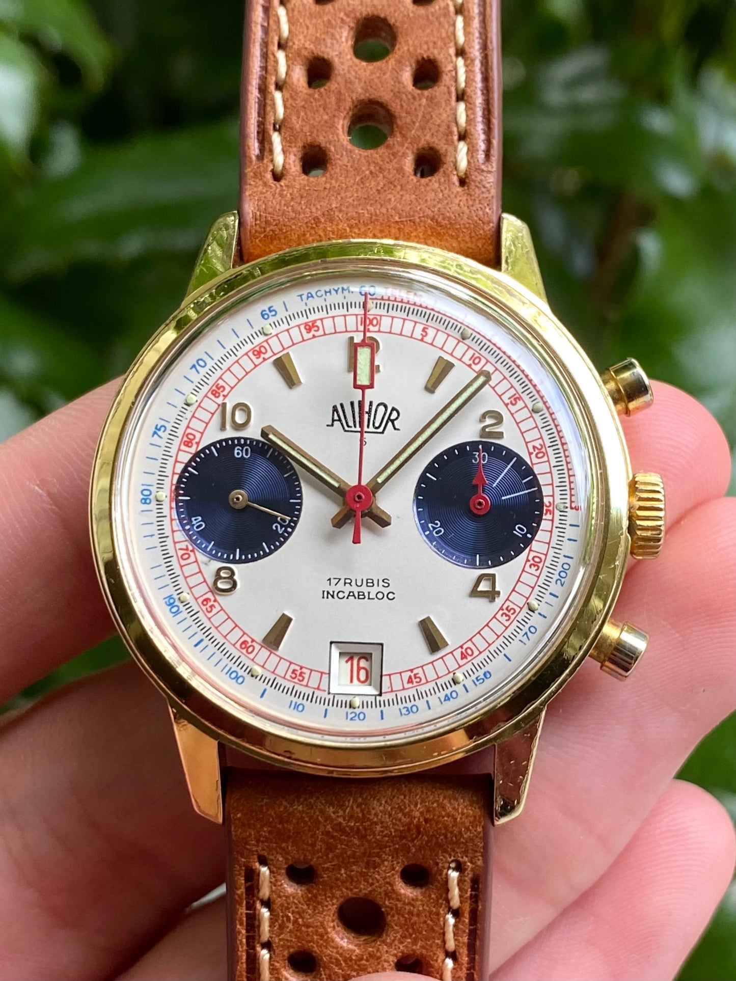 Alihor Chronographe Montre Vintage Mécanique Valjoux 7734 - 1970