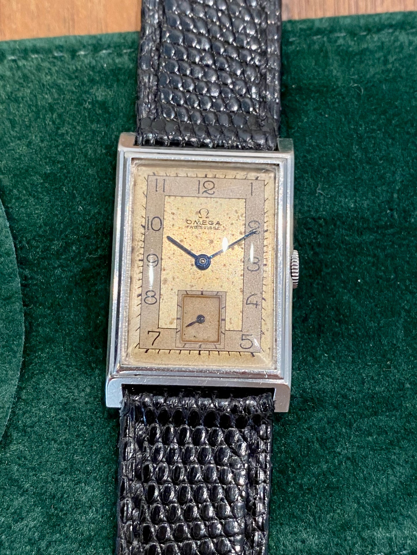 Omega Tank Montre Vintage Rectangle Mécanique Rectangle R17.8 1939