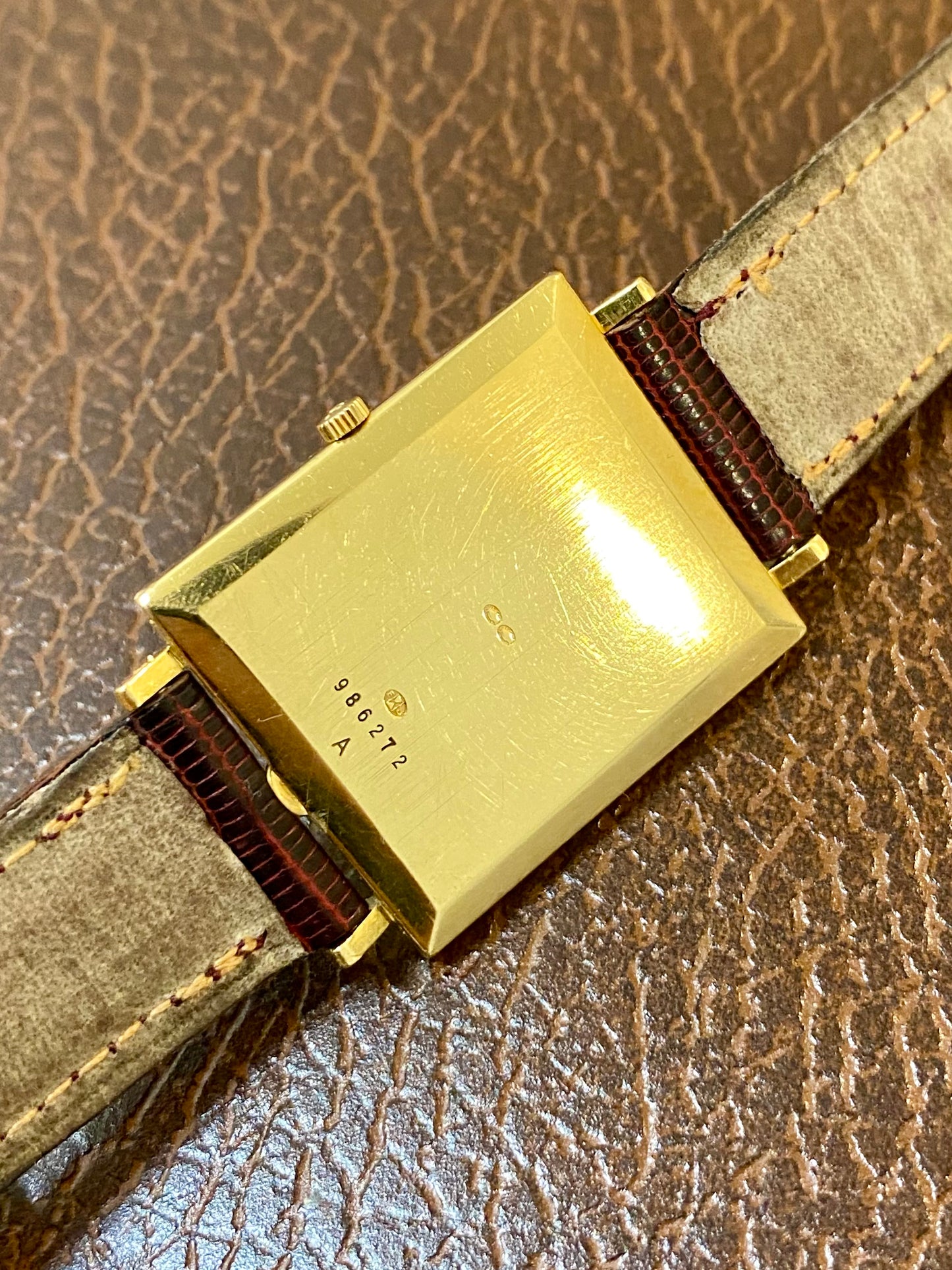 Jaeger-LeCoultre Montre Vintage 18k Or Jaune 750/1000 P838 Mécanique Rectangle 1960