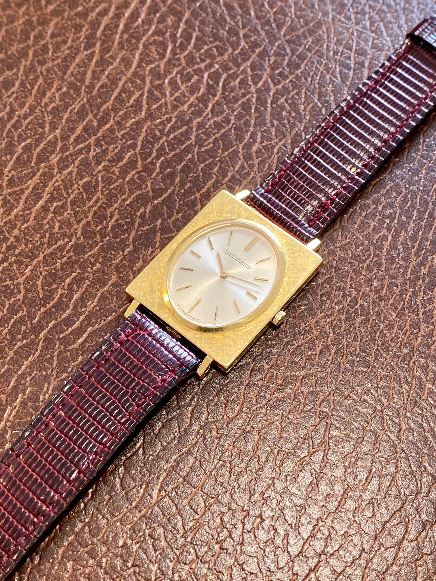 Jaeger-LeCoultre Montre Vintage 18k Or Jaune 750/1000 P838 Mécanique Rectangle 1960