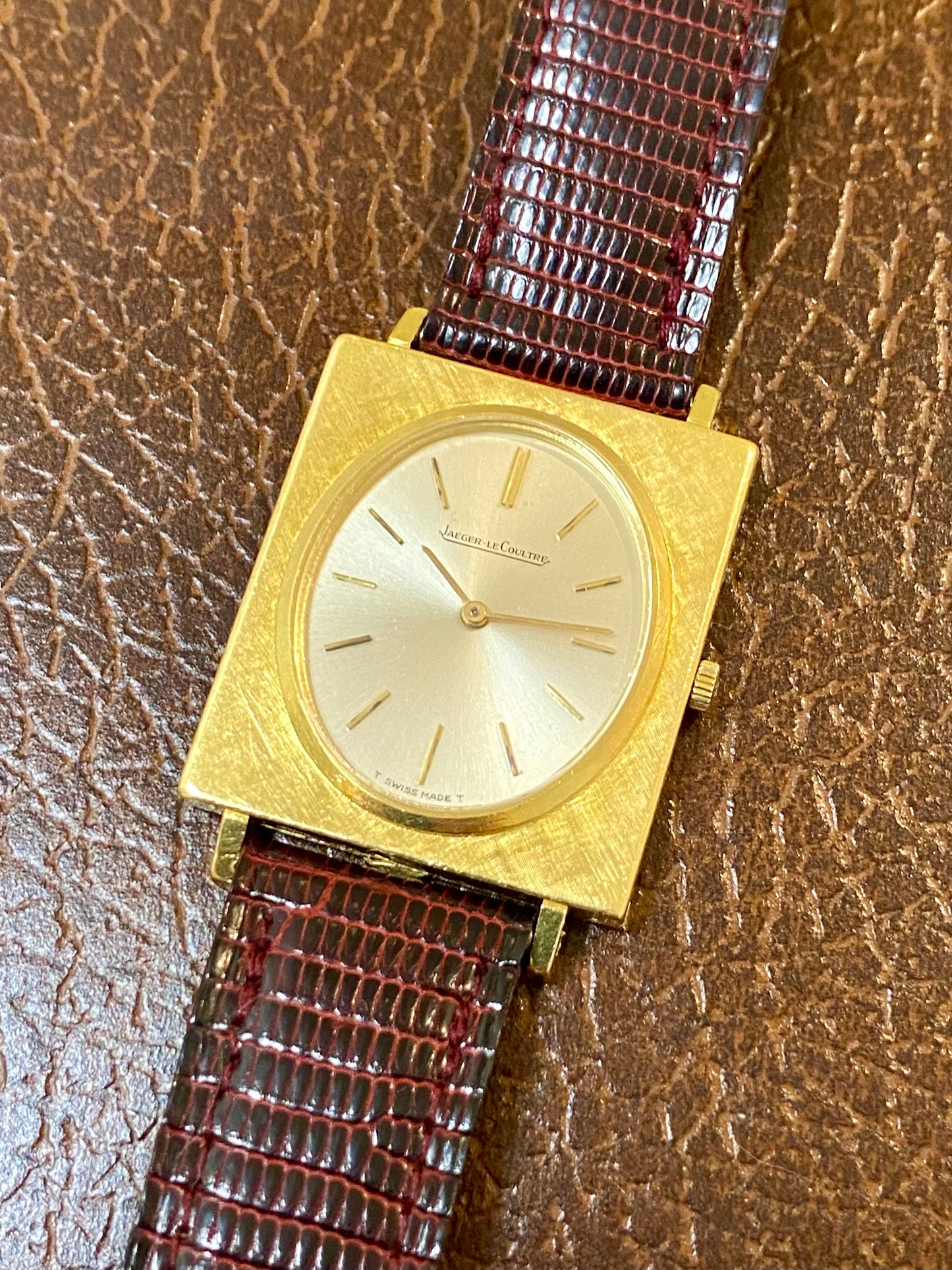 Jaeger-LeCoultre Montre Vintage 18k Or Jaune 750/1000 P838 Mécanique Rectangle 1960