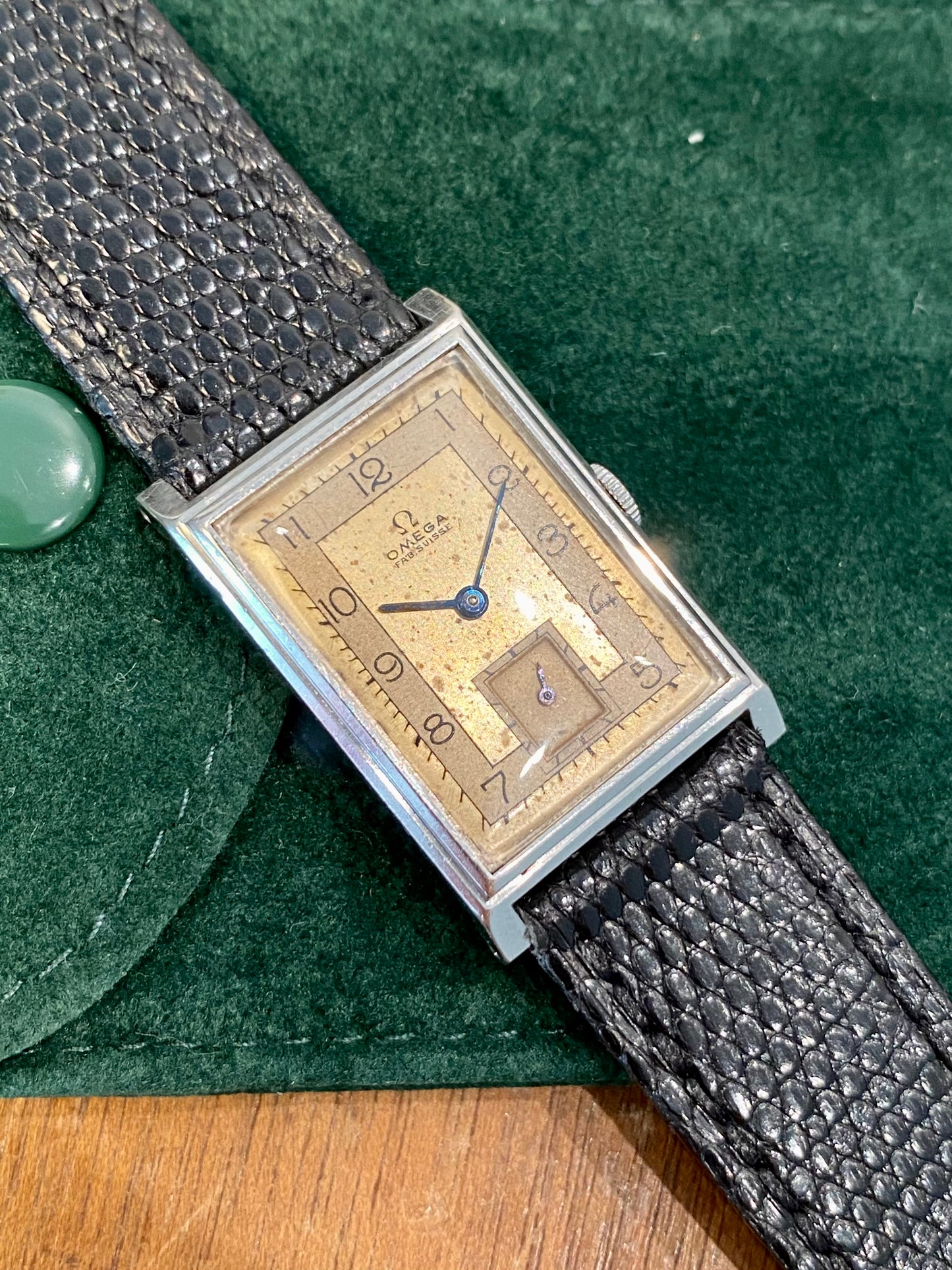 Omega Tank Montre Vintage Rectangle Mécanique Rectangle R17.8 1939