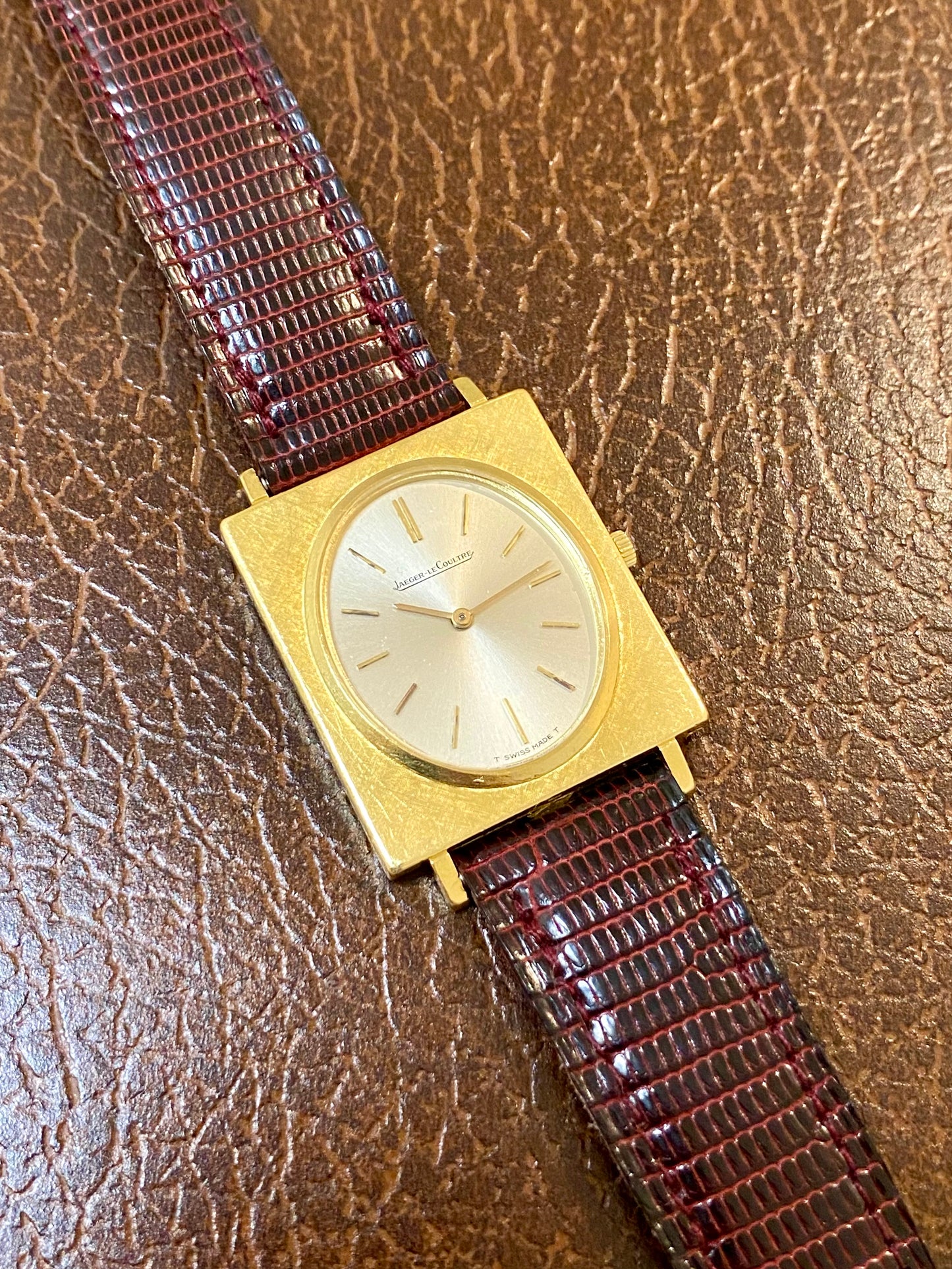 Jaeger-LeCoultre Montre Vintage 18k Or Jaune 750/1000 P838 Mécanique Rectangle 1960