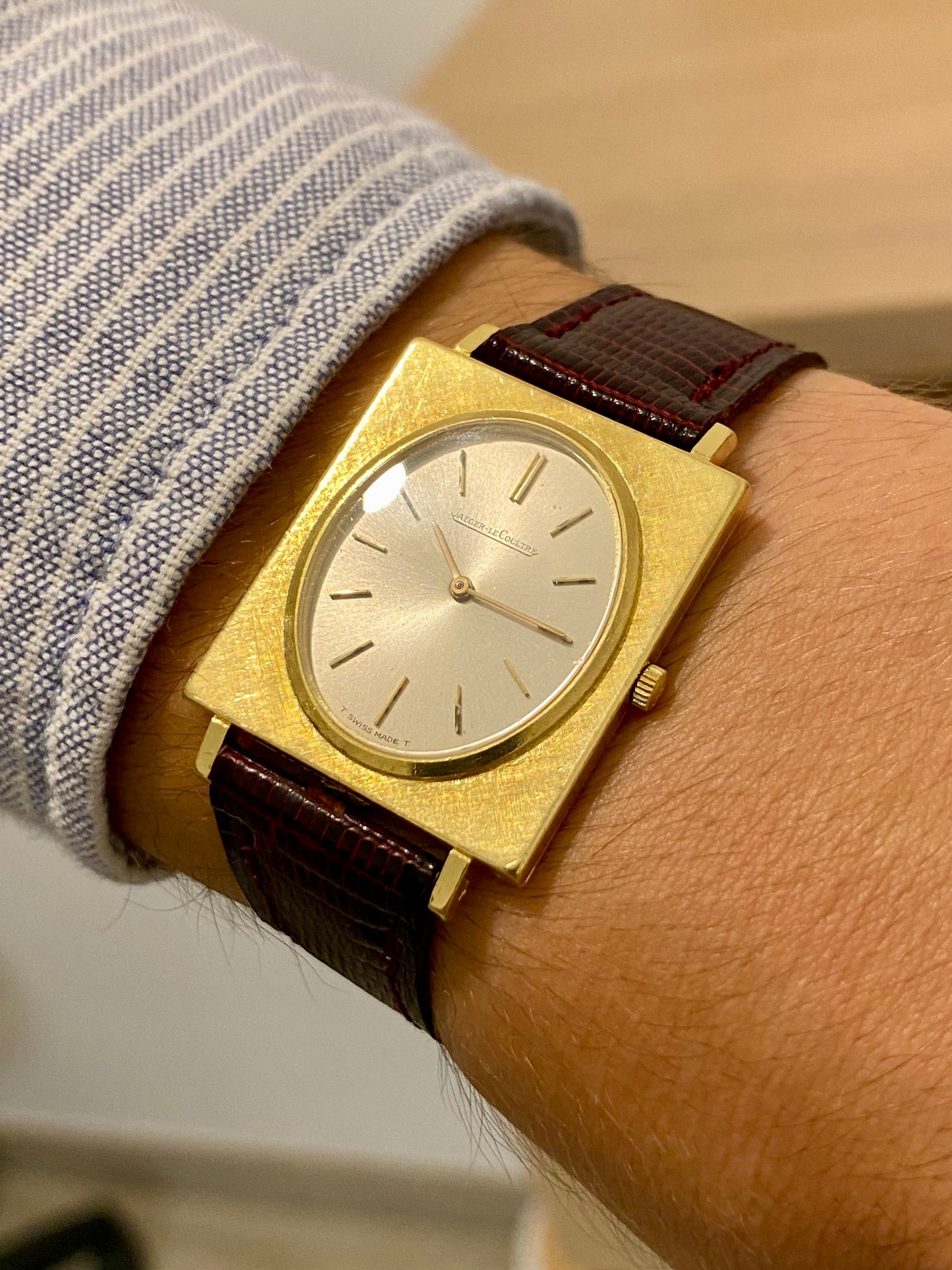 Jaeger-LeCoultre Montre Vintage 18k Or Jaune 750/1000 P838 Mécanique Rectangle 1960