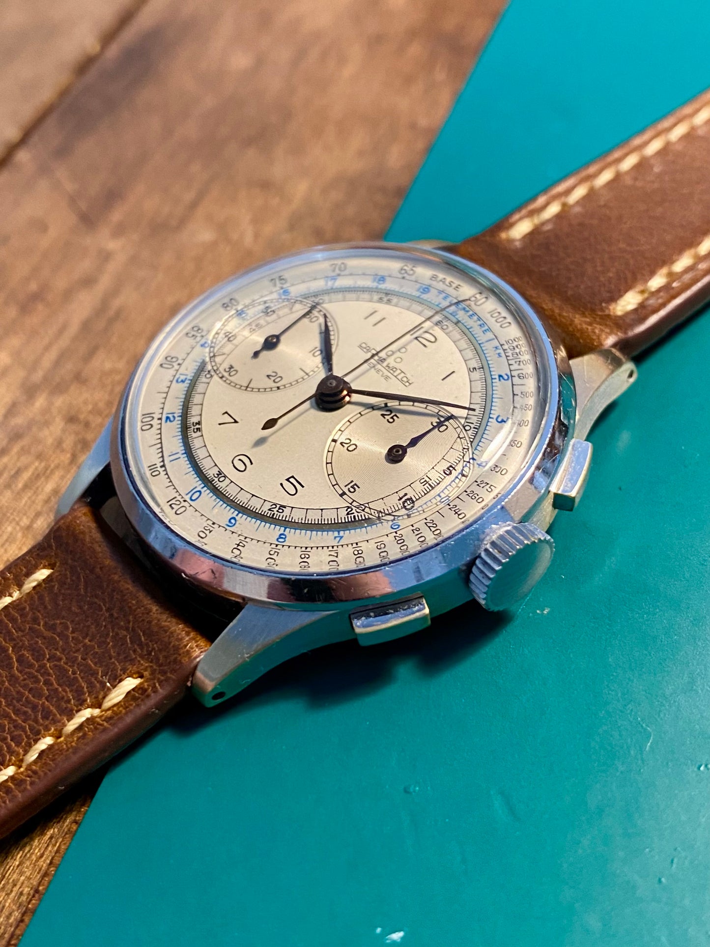 Carma Watch Chronograph Landeron 48 Montre Vintage Mécanique 1950