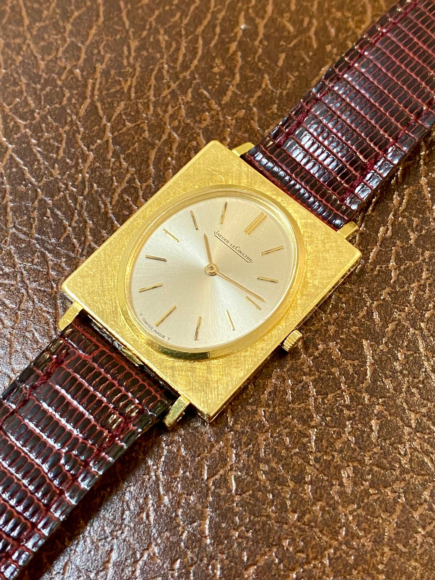 Jaeger-LeCoultre Montre Vintage 18k Or Jaune 750/1000 P838 Mécanique Rectangle 1960