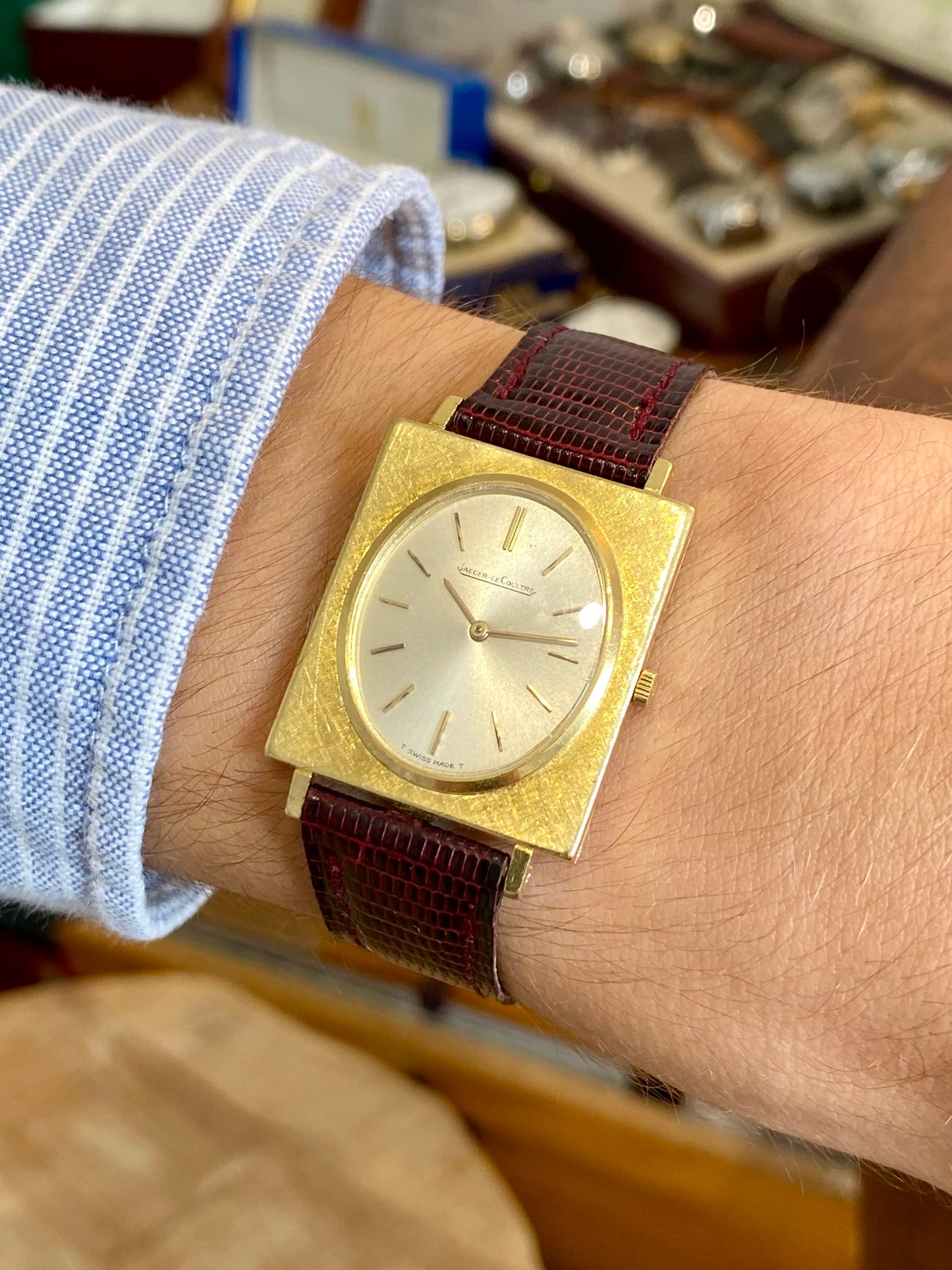 Jaeger-LeCoultre Montre Vintage 18k Or Jaune 750/1000 P838 Mécanique Rectangle 1960