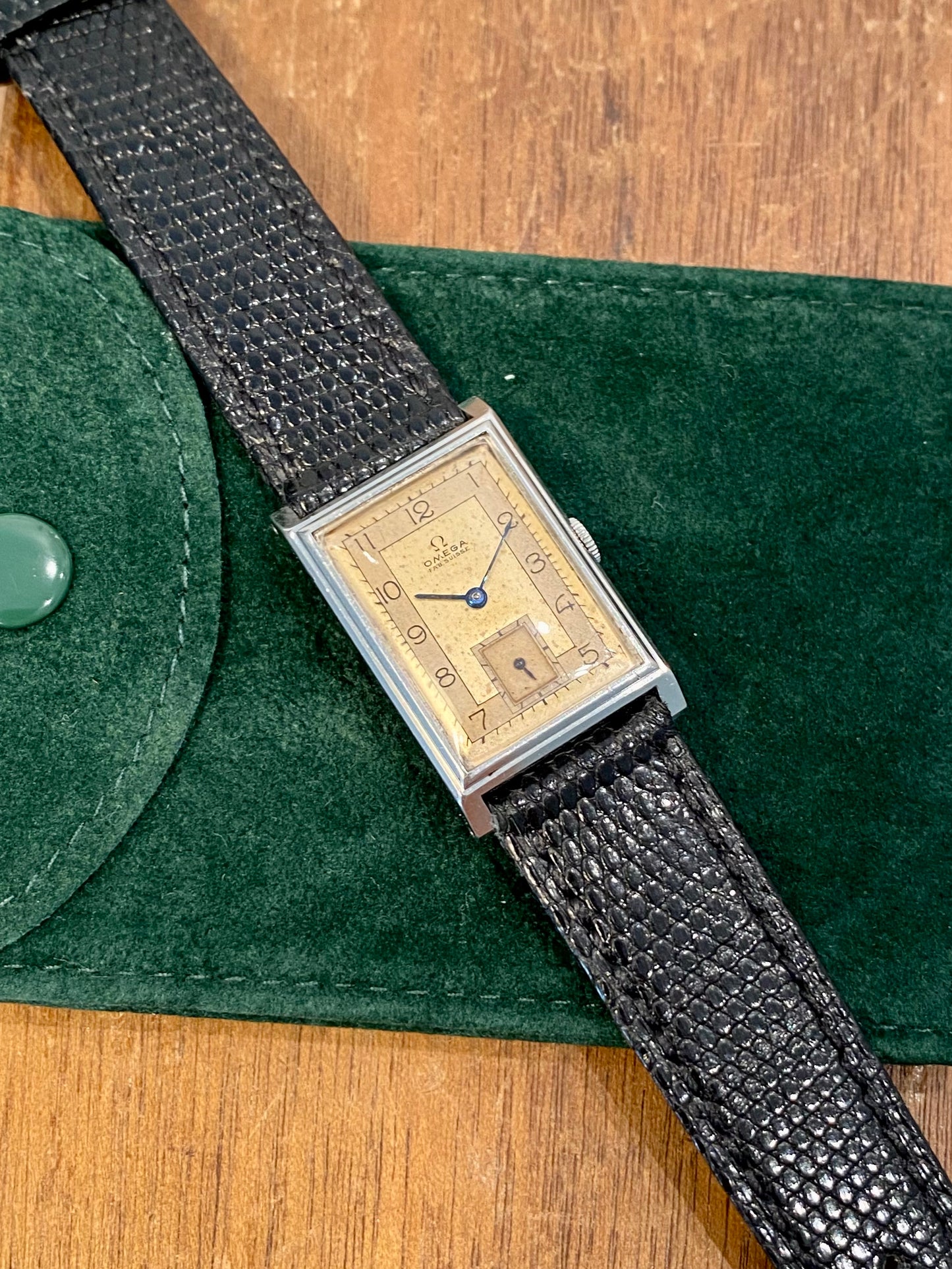 Omega Tank Montre Vintage Rectangle Mécanique Rectangle R17.8 1939