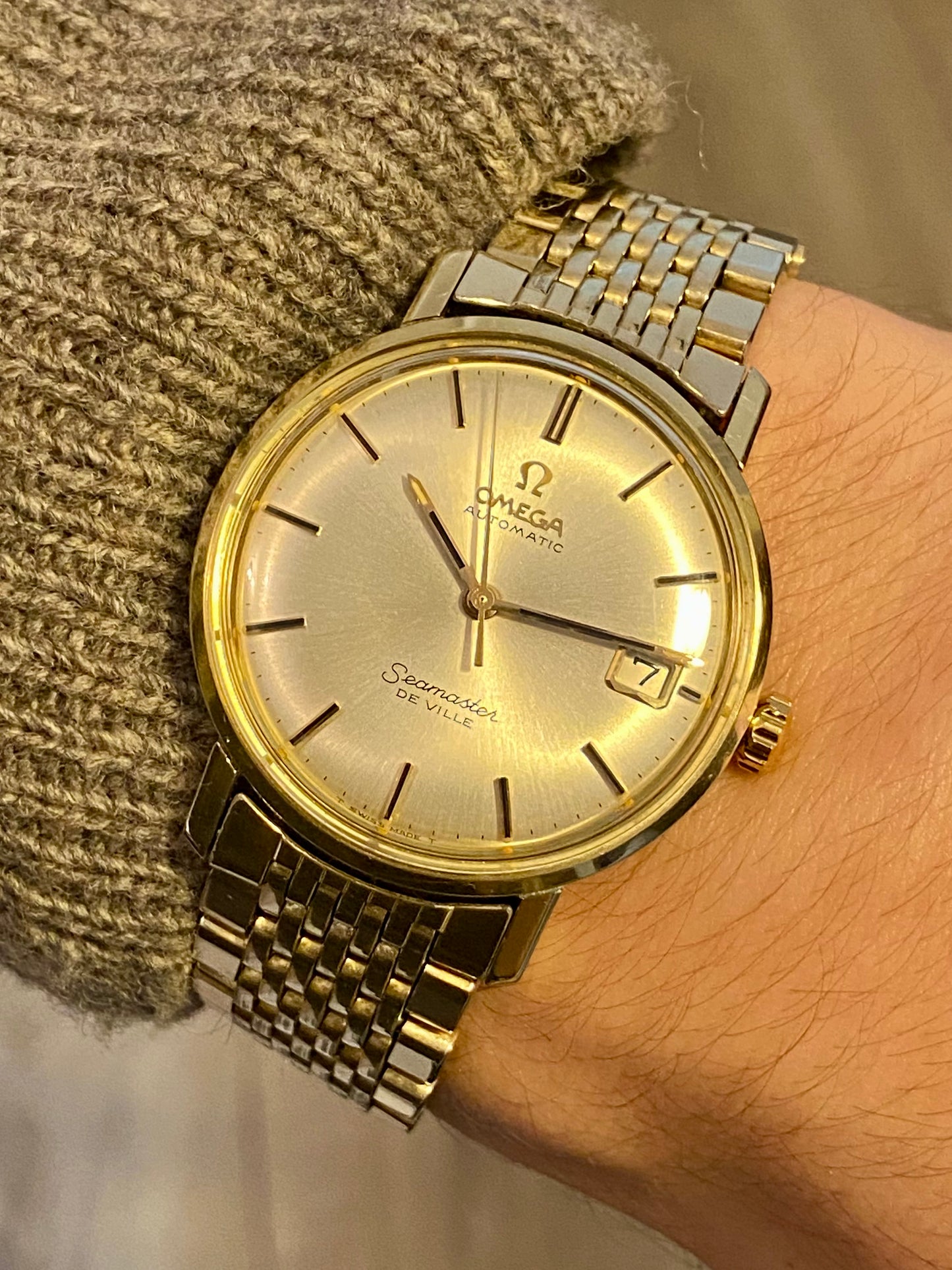 Omega Seamaster DeVille Automatic Cal.565 Montre Vintage + Bracelet Omega Plaqué Or 1967