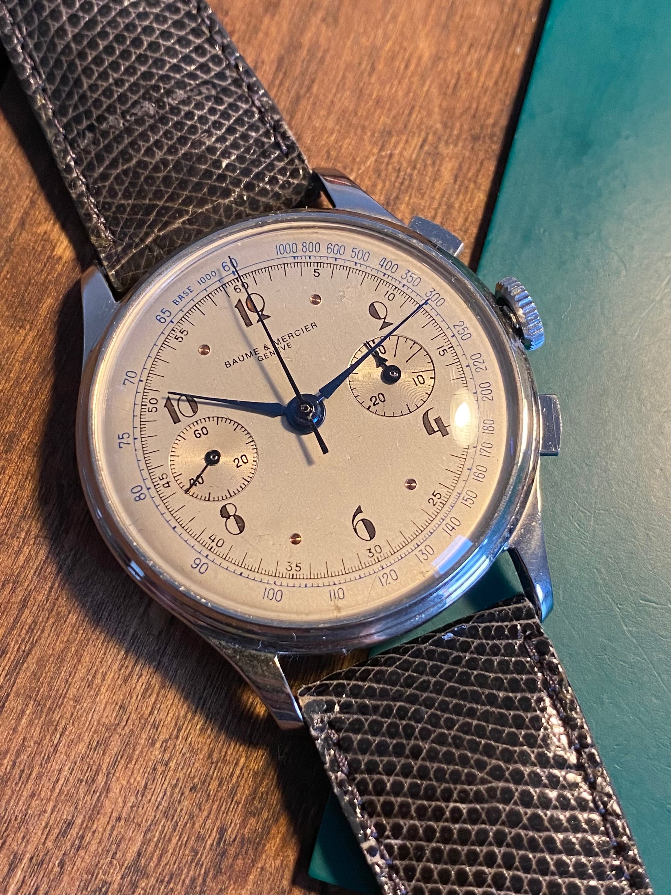 Baume Mercier Gen ve Chronograph Landeron 48 Montre Vintage