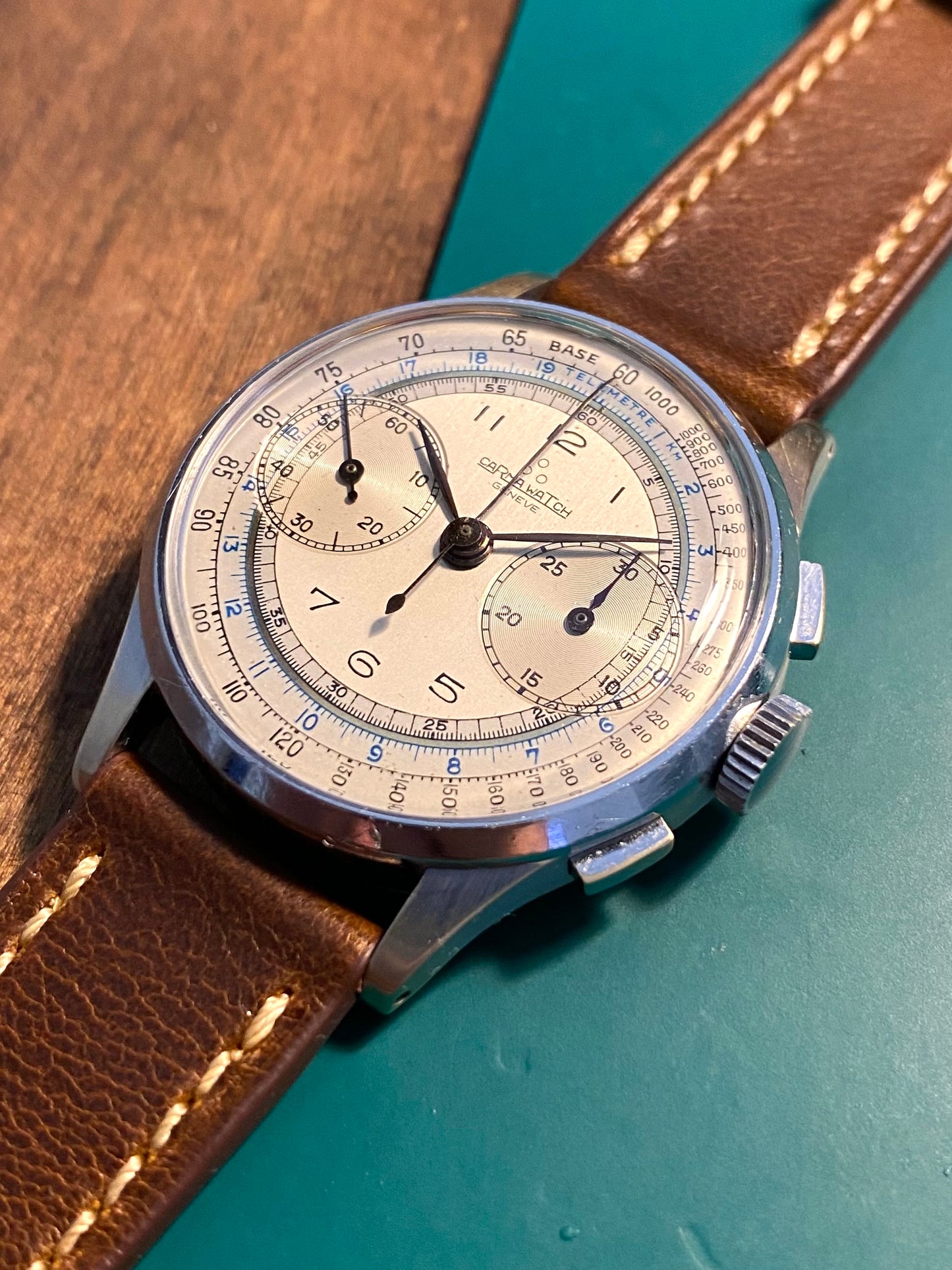 Carma Watch Chronograph Landeron 48 Montre Vintage Mécanique 1950