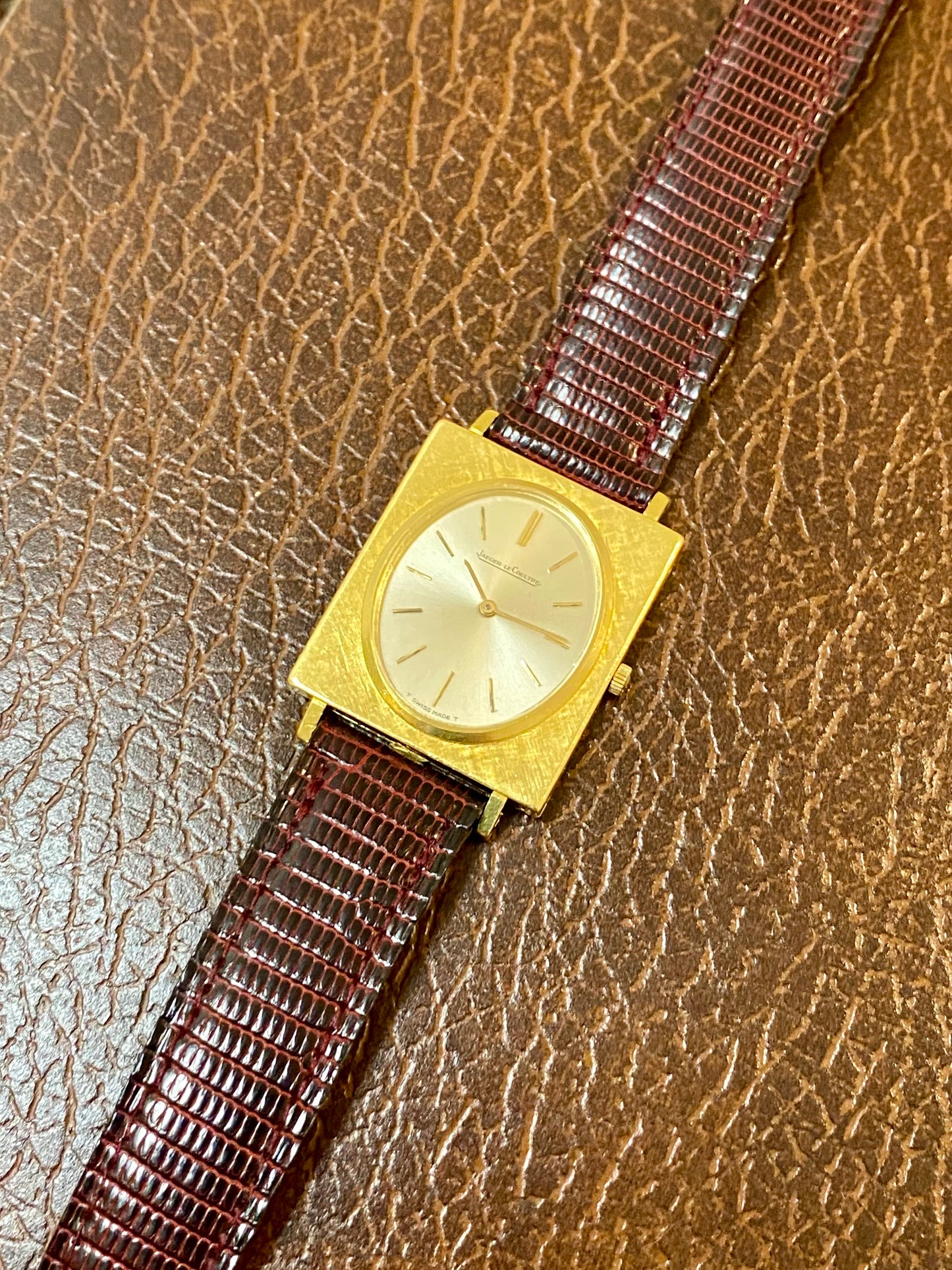 Jaeger-LeCoultre Montre Vintage 18k Or Jaune 750/1000 P838 Mécanique Rectangle 1960