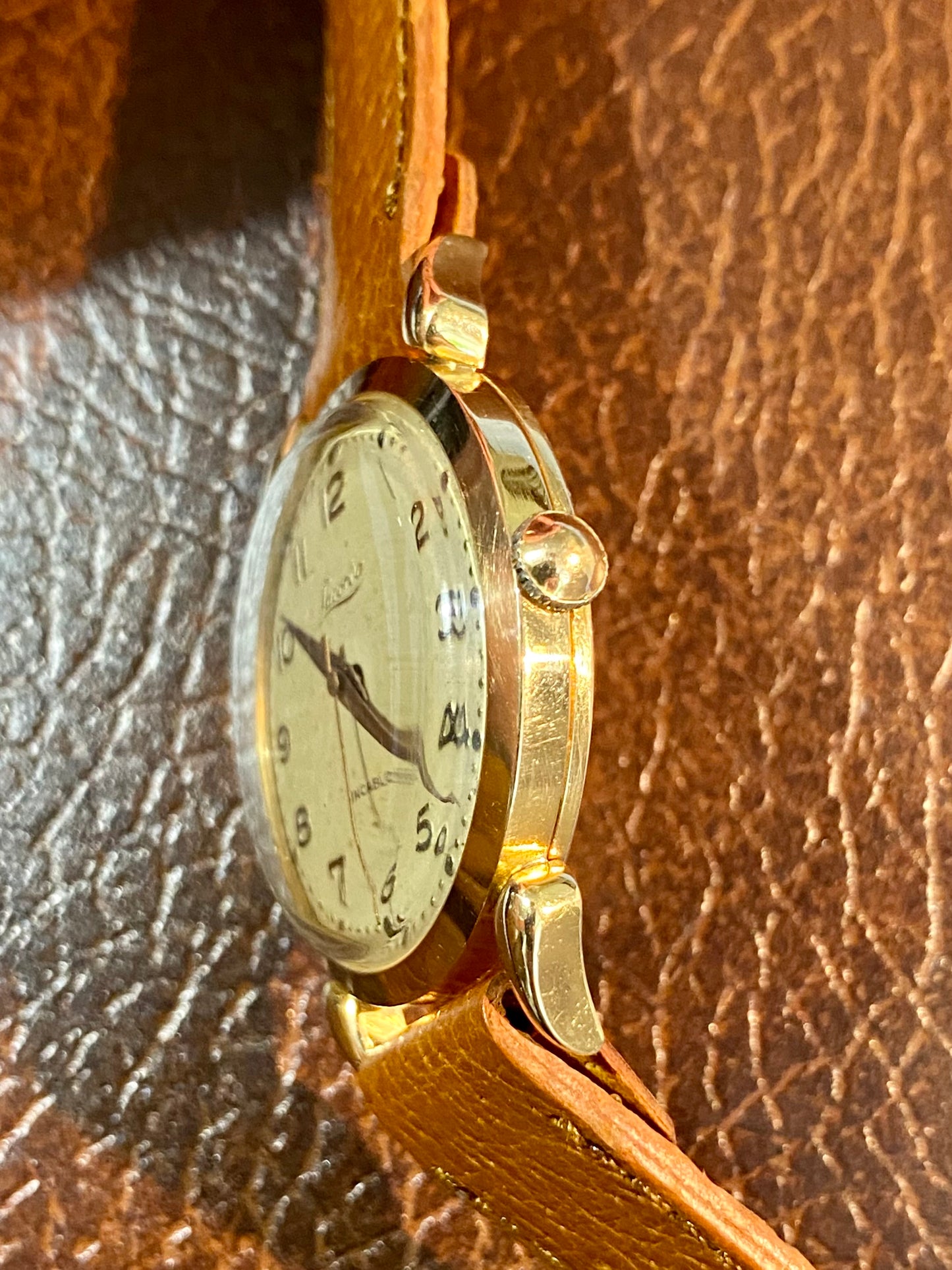 Lacorda Montre Vintage Française - Or Rose 18k, 750/1000 - Mécanique 1950