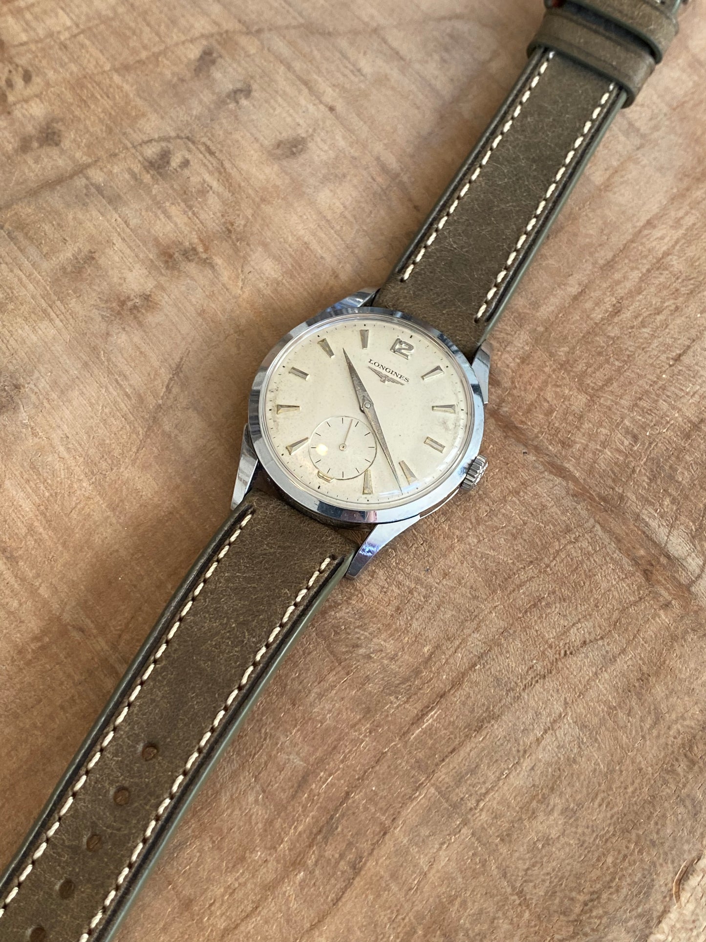 Bracelet de Montre - 18MM GRIS - en Cuir Véritable Italien Vintage